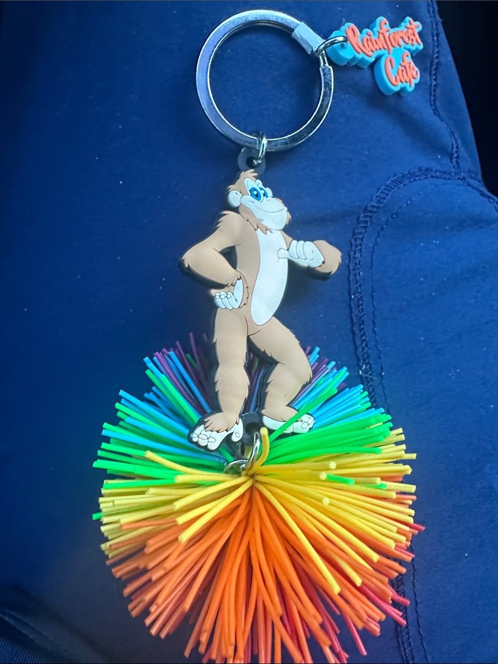 RAINFOREST Colorful Monkey Pom Pom Keyring